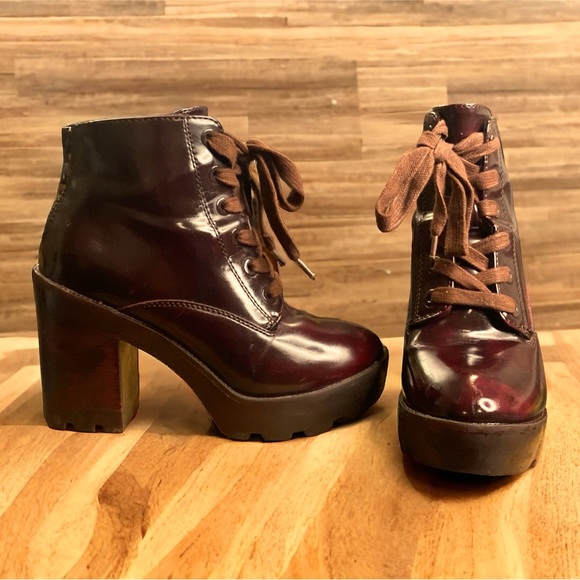 Aldo Serinna-40 chunky heel patent leather boots - Picture 1 of 4